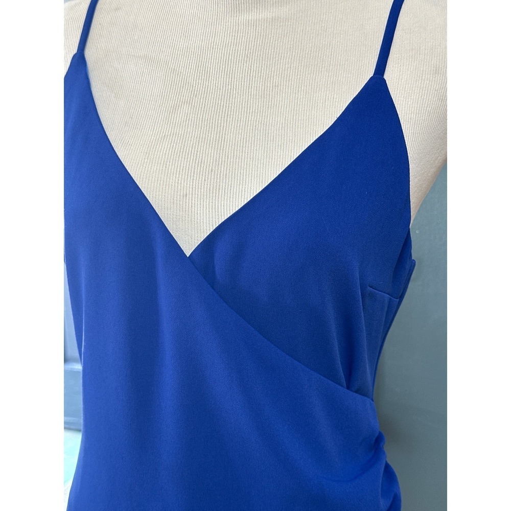 NWT Lovers + Friends Cobalt Blue Ruched Mini Dress Wedding Guest Cocktail S - Picture 6 of 11